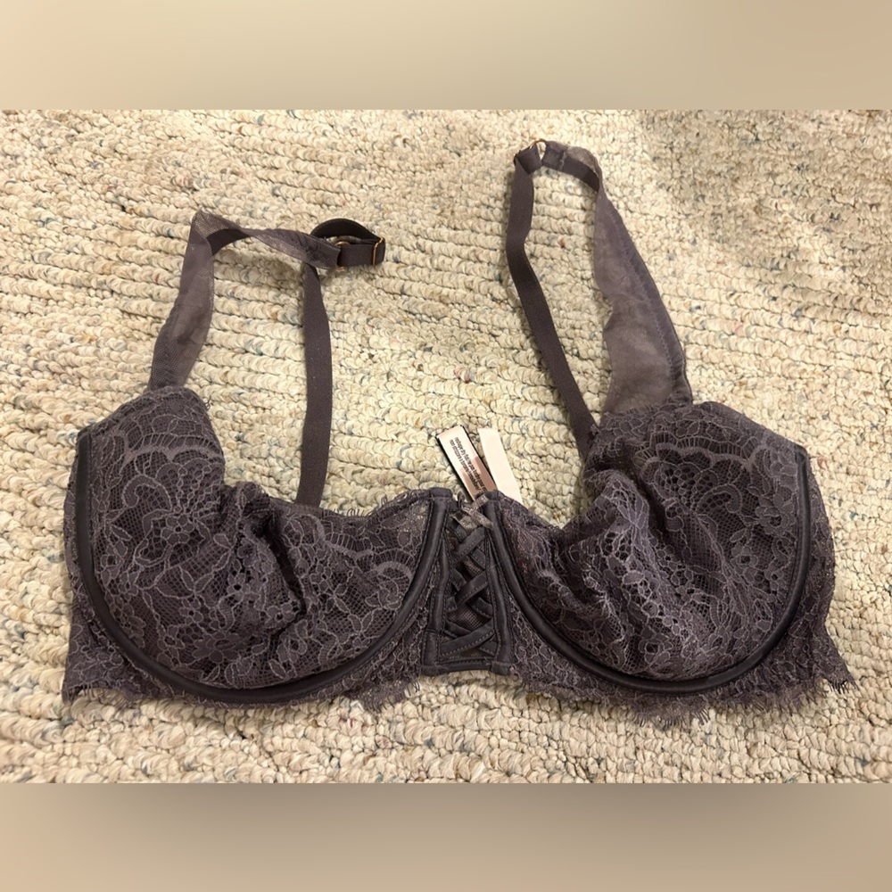 Victoria's Secret Charcoal Lace Bra